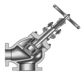 V�lvula Reten��o c/ volante. ( Stop Check Valve ) em Ferro Fundido:
